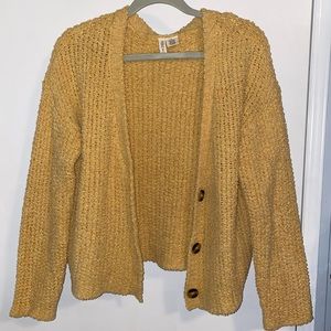 Yellow Popcorn Cardigan